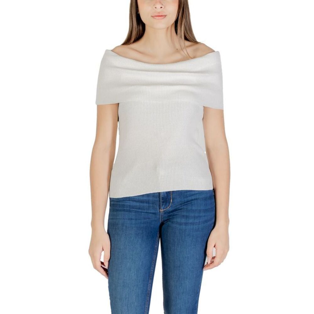 Only White Polyester Women's T-Shirt